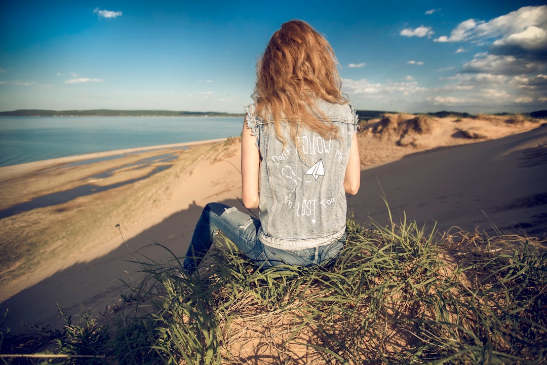 Photo red hair clothes